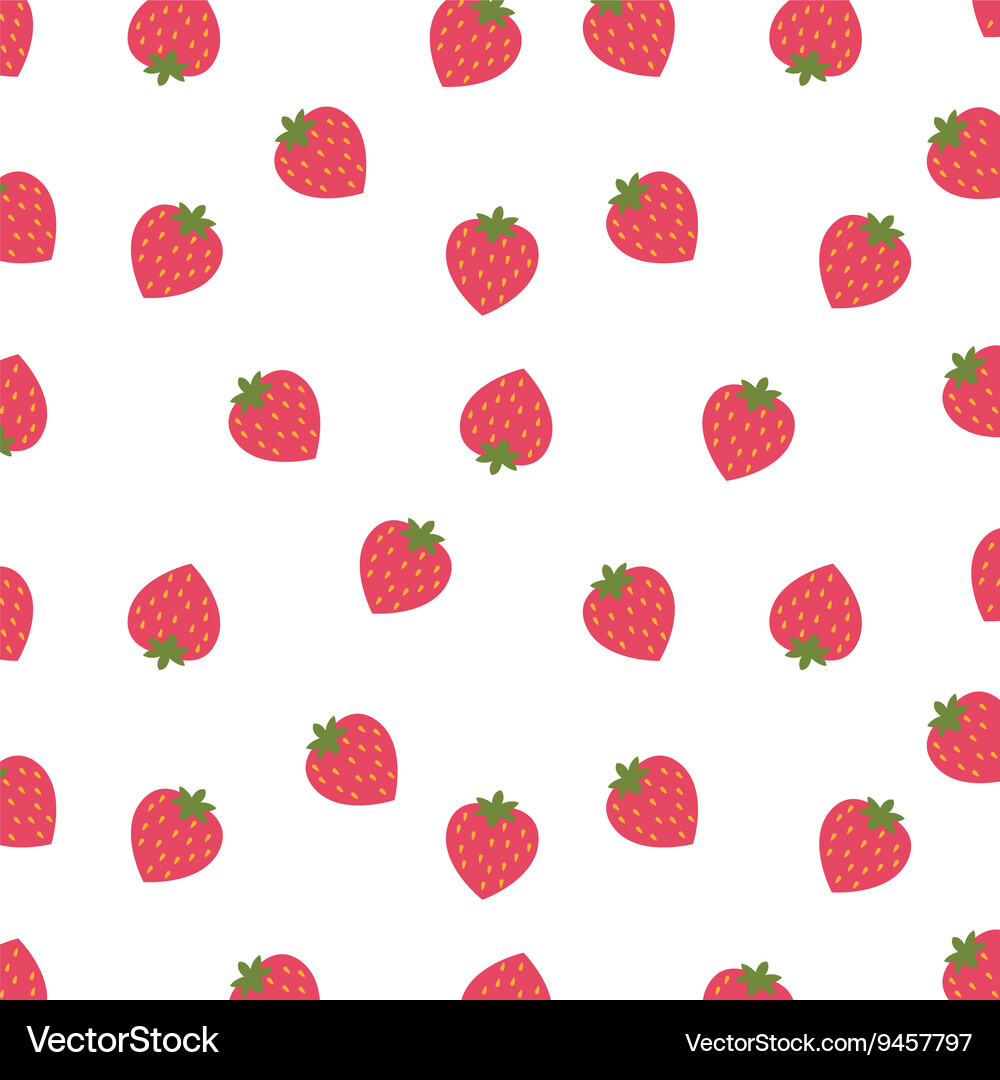 Strawberry Background Pattern Vector Image