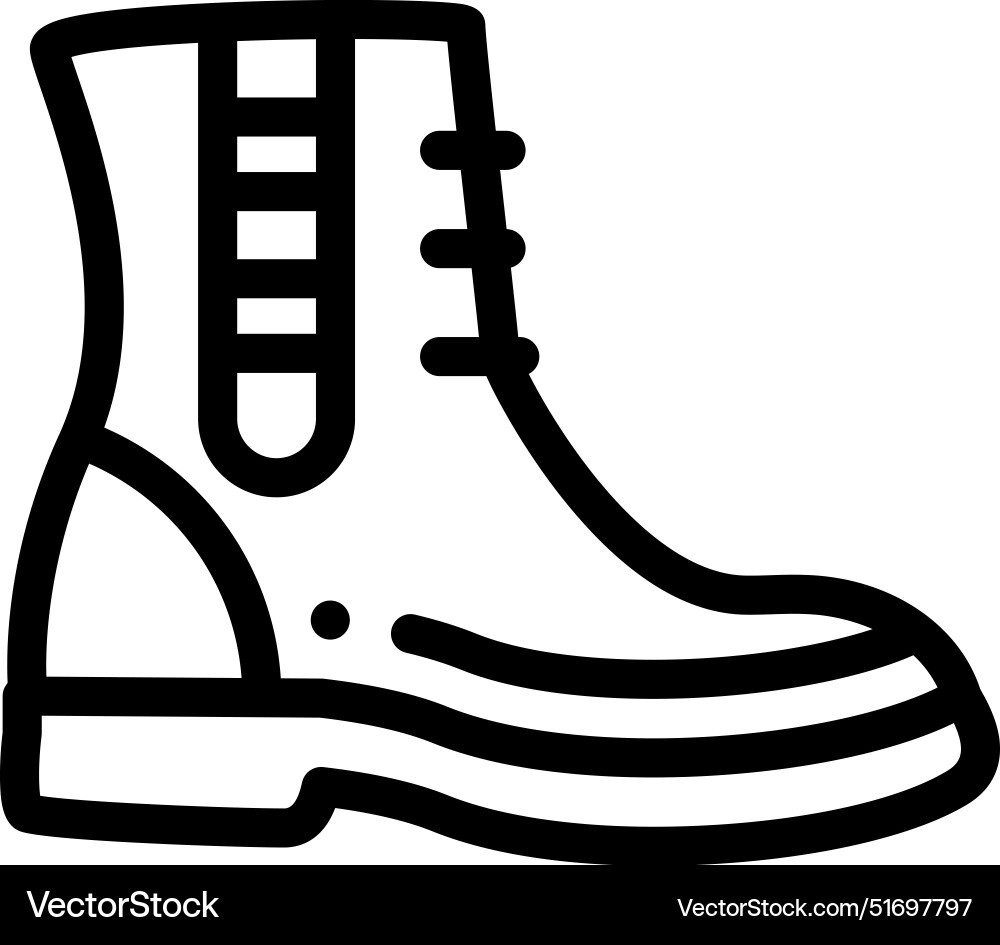 Thin Boot Icon - Linear Style vector image