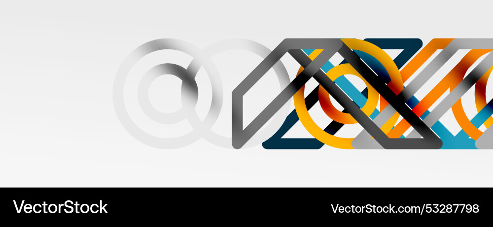 Abstract background - colorful circle lines Vector Image