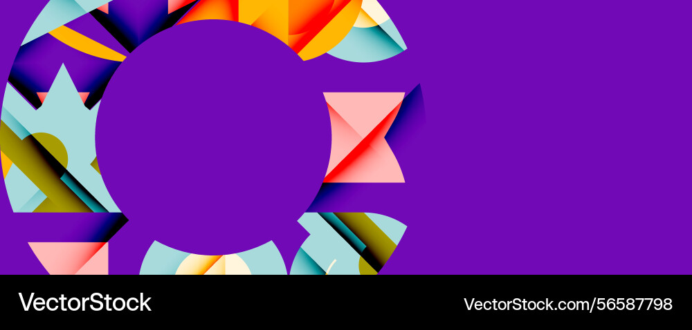 Abstract geometric shapes form circular pattern Abstract geometric shapes form circular pattern vector image