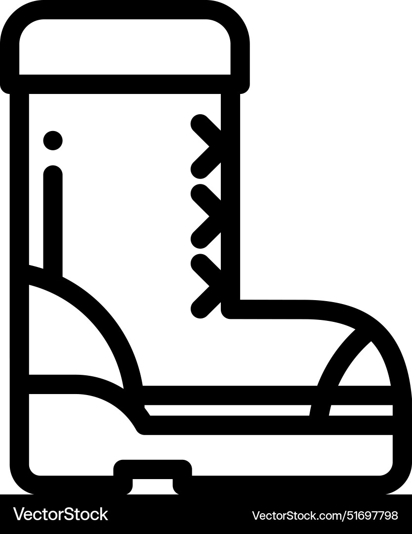 Boot icon thin linear style design isolated Boot icon thin linear style design isolated vector image