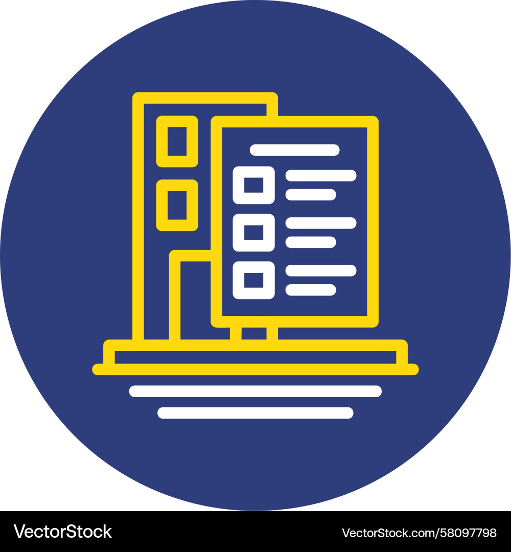 Building Code Circle Icon Vector Image