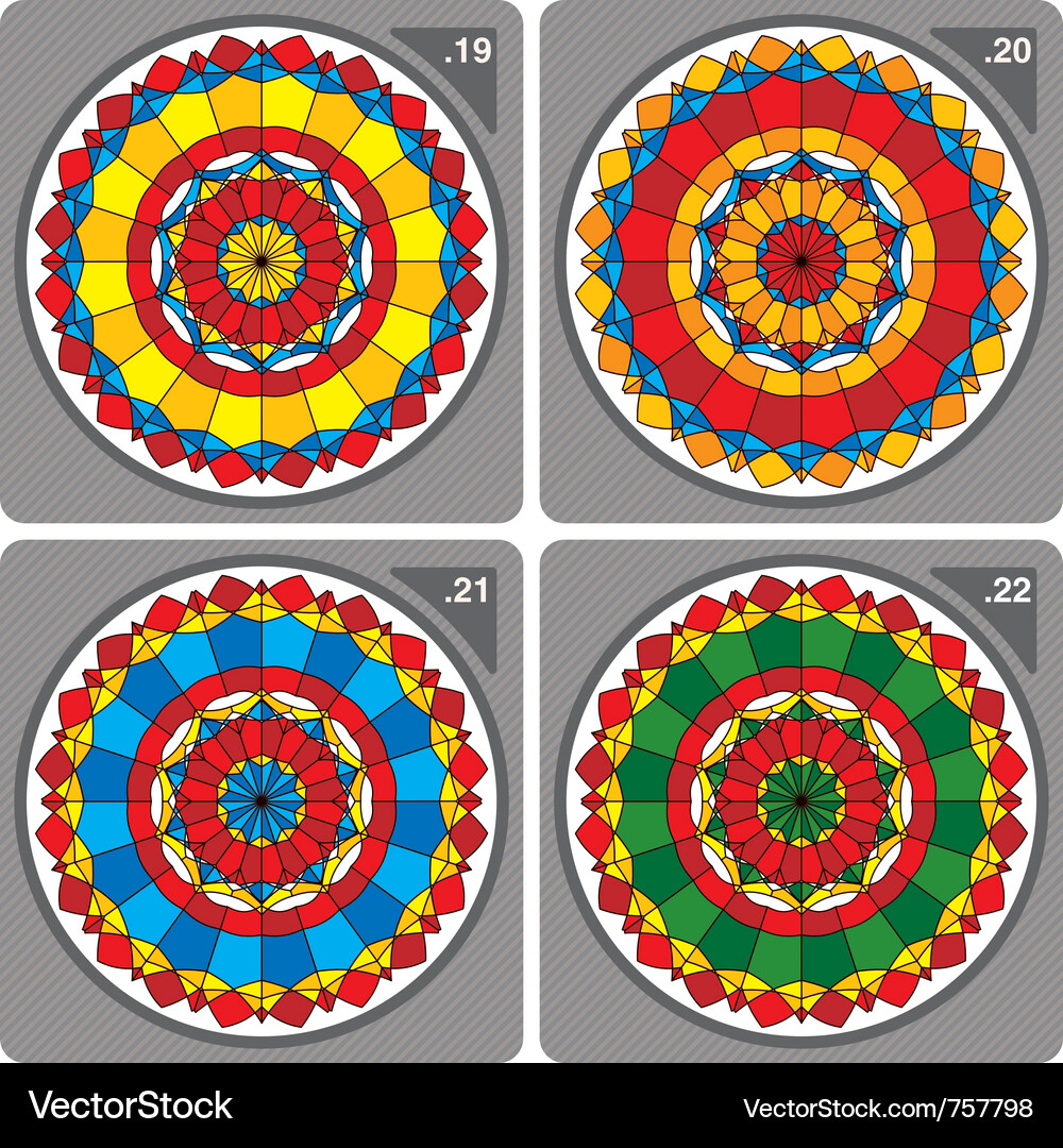 Colorful Circular Patterns Vector Image