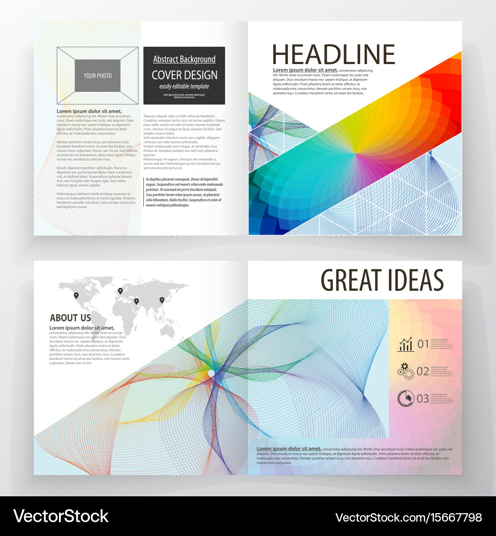 Colorful design background with abstract shapes vector image