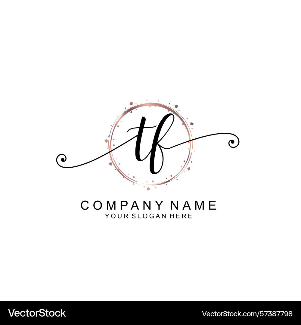 Elegant tf initial logo collection with modern Elegant tf initial logo collection with modern Vector Image