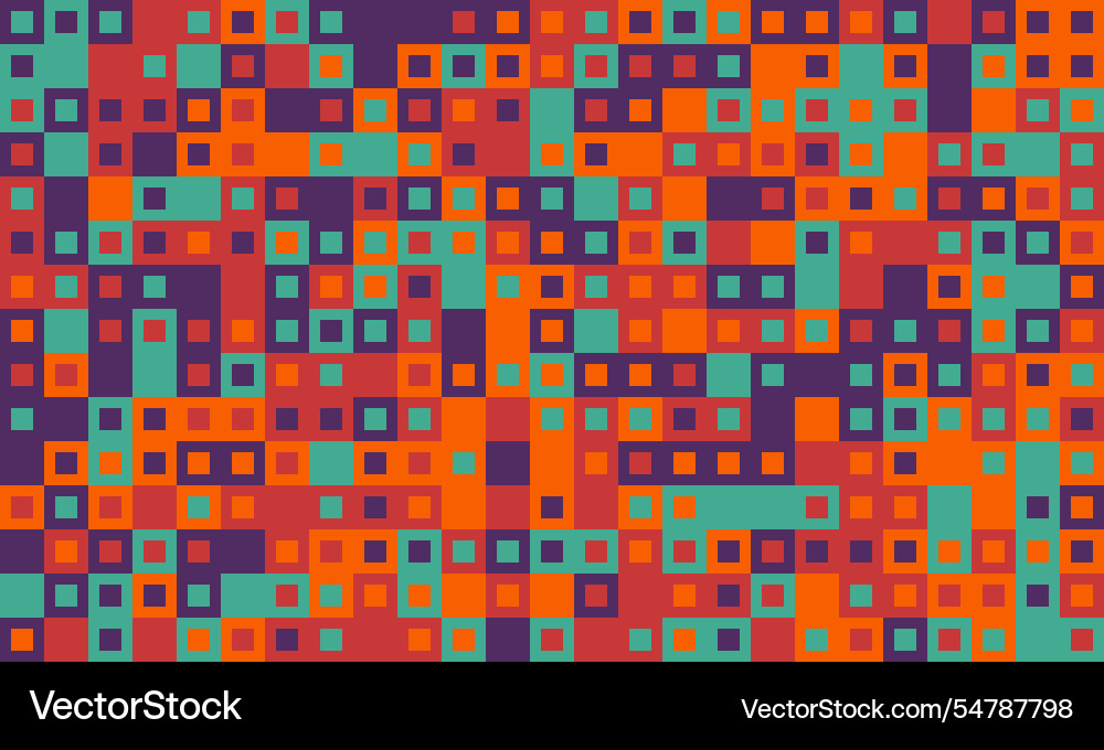 Geometric grid pattern with textured cubes vector image