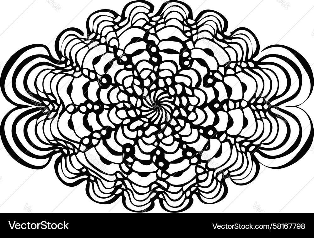 Intricate Symmetrical Flow Pattern Vector Image