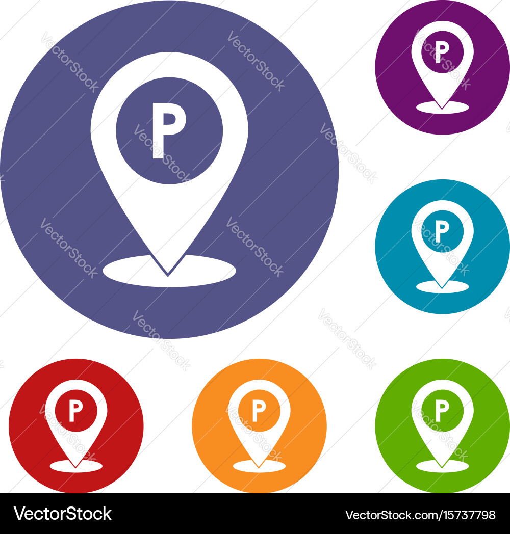 Parking Pointer Icons - Set of 6 vector image