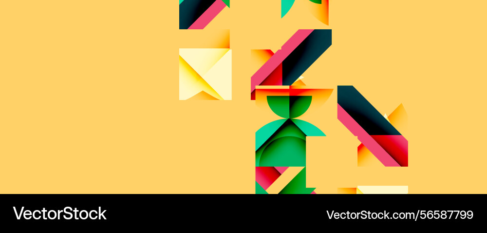 Abstract geometric shapes overlap creating Abstract geometric shapes overlap creating vector image