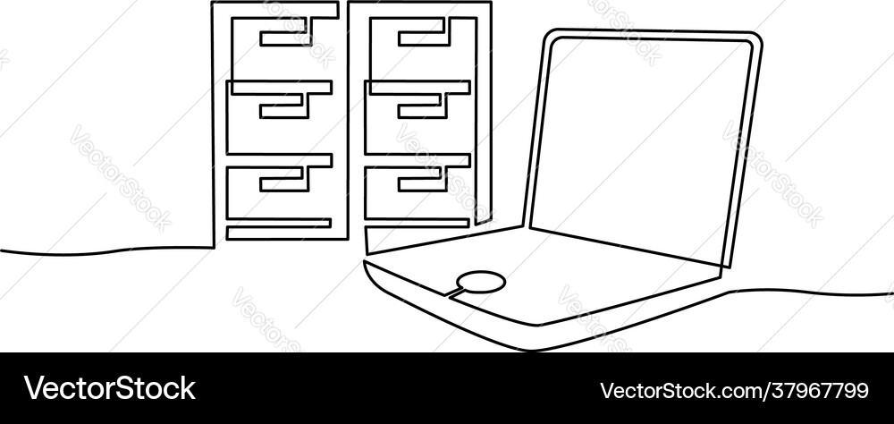Electronic Data Storage - Notebook Icon vector image
