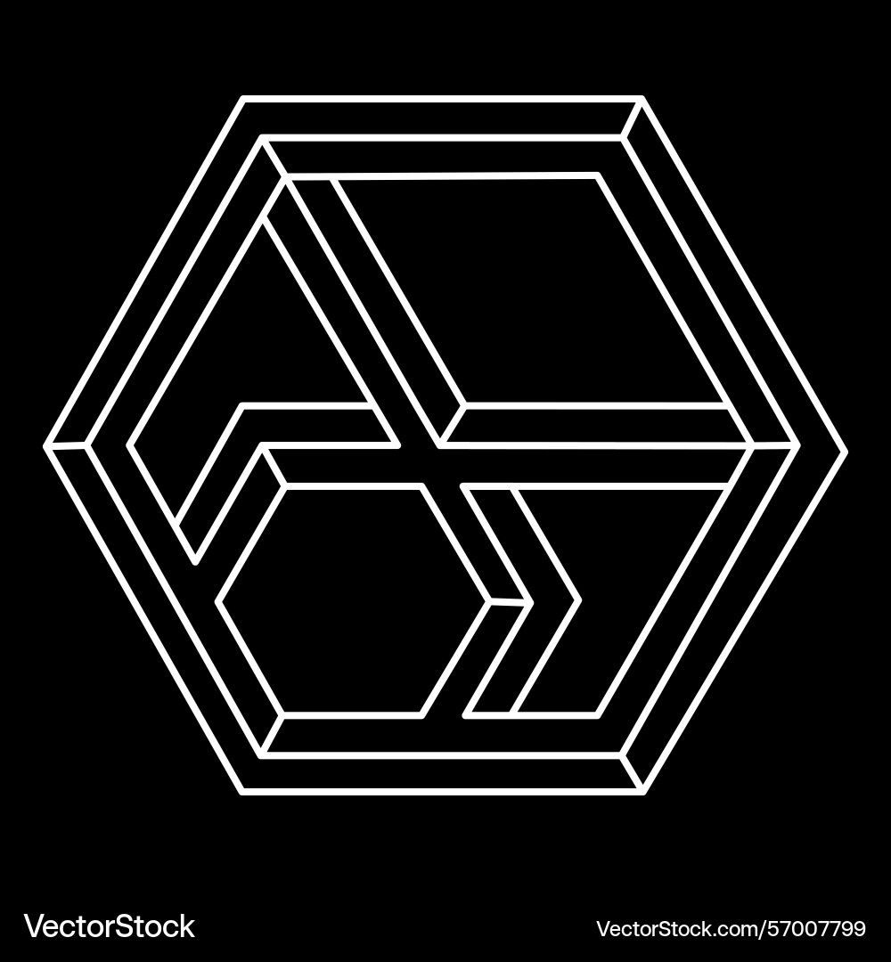 Impossible shapes web design elements optical Impossible shapes web design elements optical Vector Image