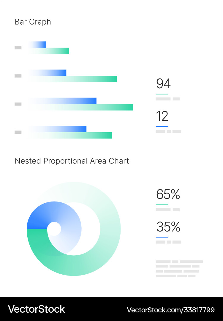 Infographic elements ui and ux kit with big data vector image