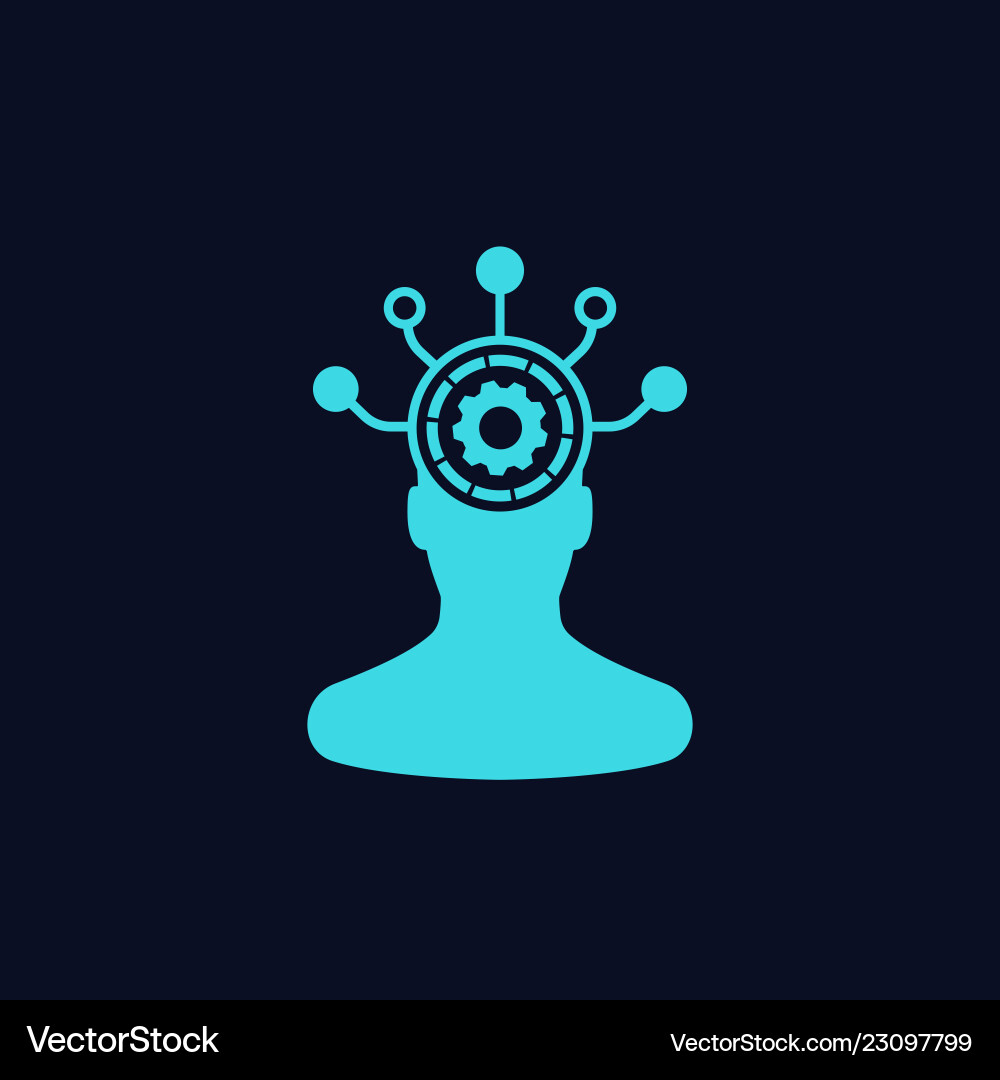 Machine learning and data mining icon Machine learning and data mining icon vector image