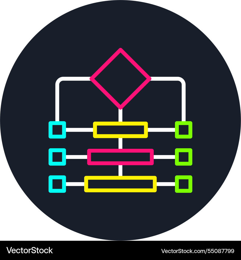 Protocol line multi color icon Vector Image