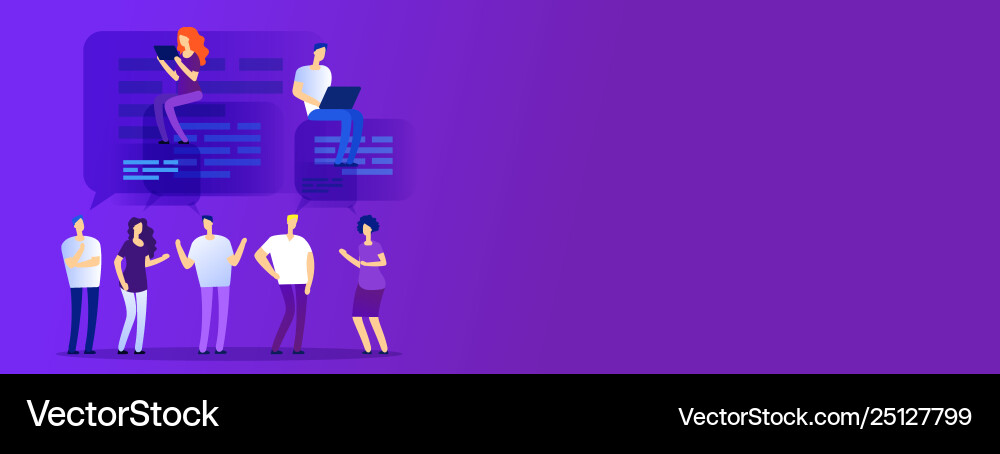 Web chat forum concept with empty space Vector Image