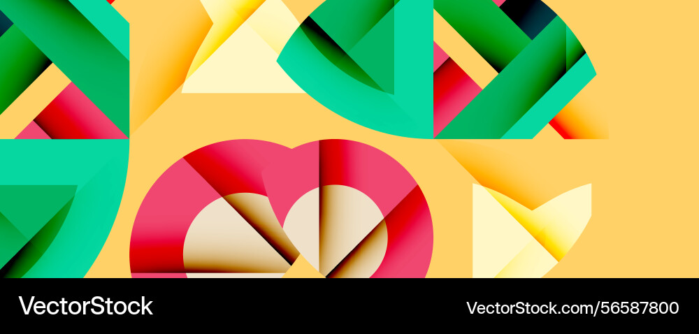 Abstract geometric shapes overlap creating Vector Image