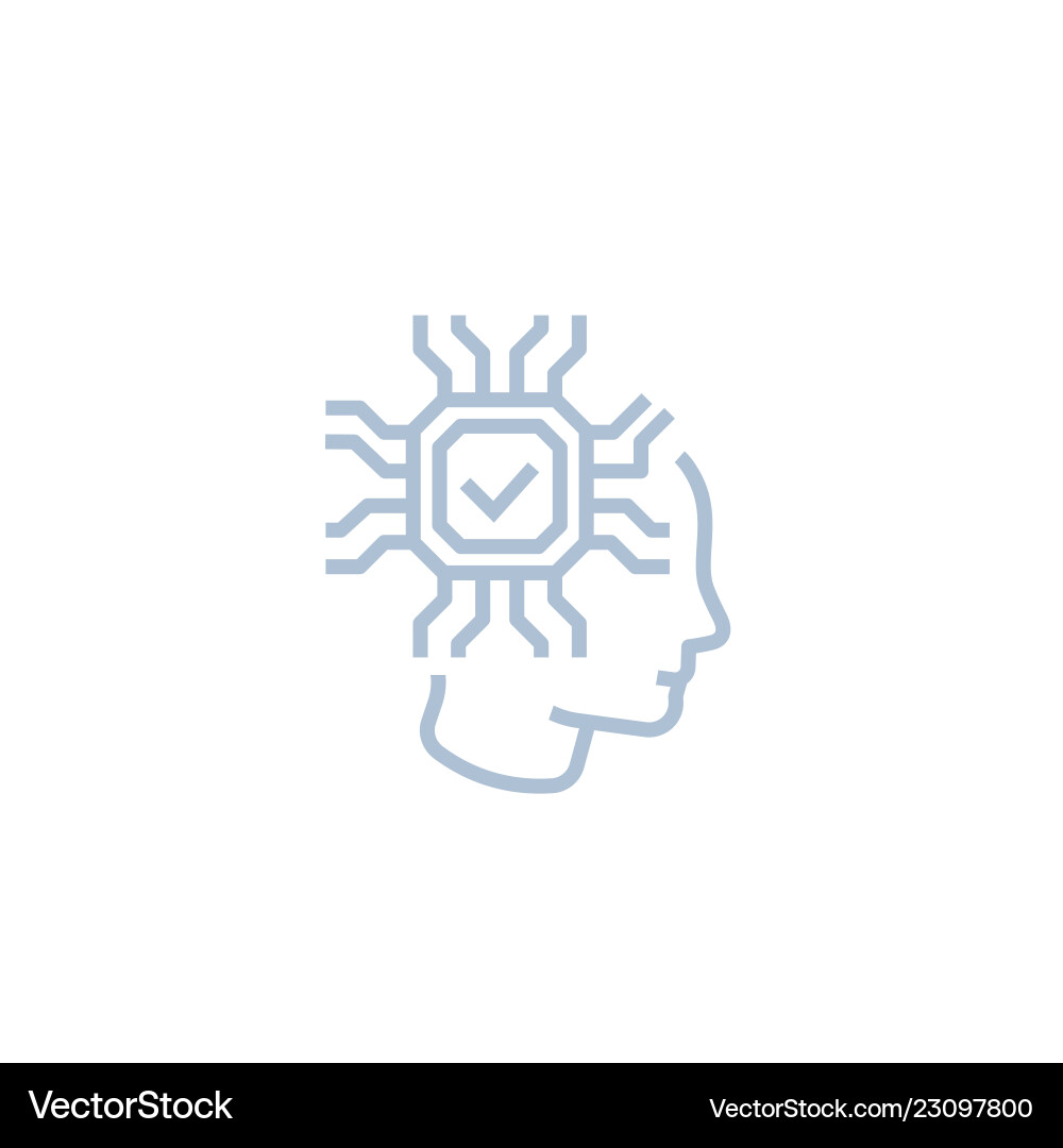 Artificial Neural Network Icon Vector Image