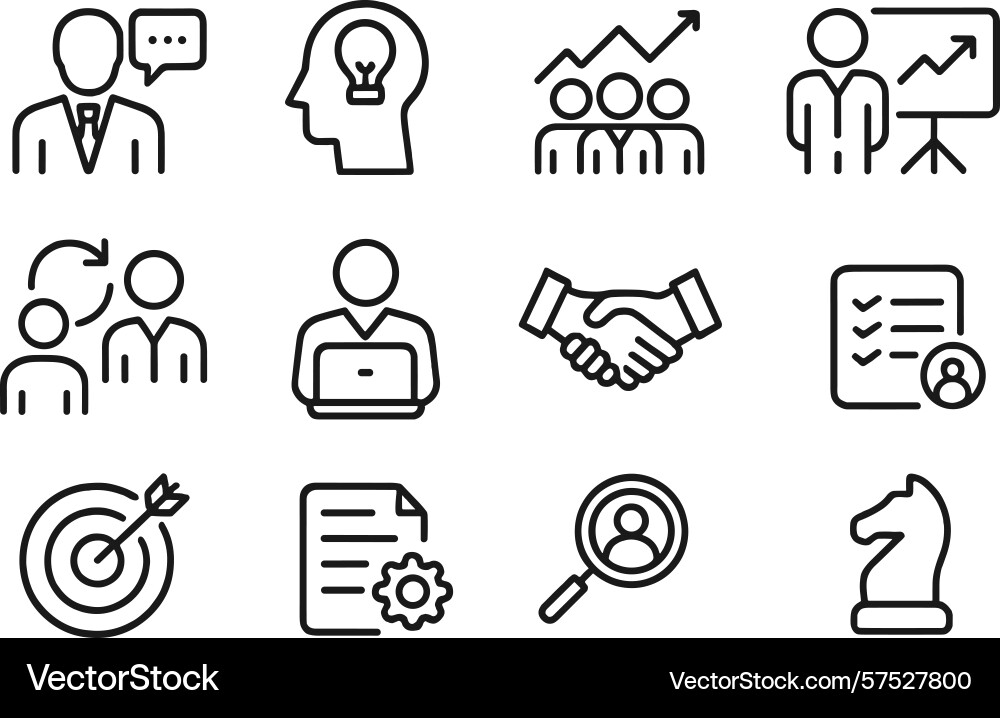 Business concepts through simple line Vector Image