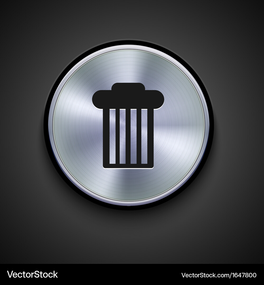 Metal icon on gray background eps10 Vector Image