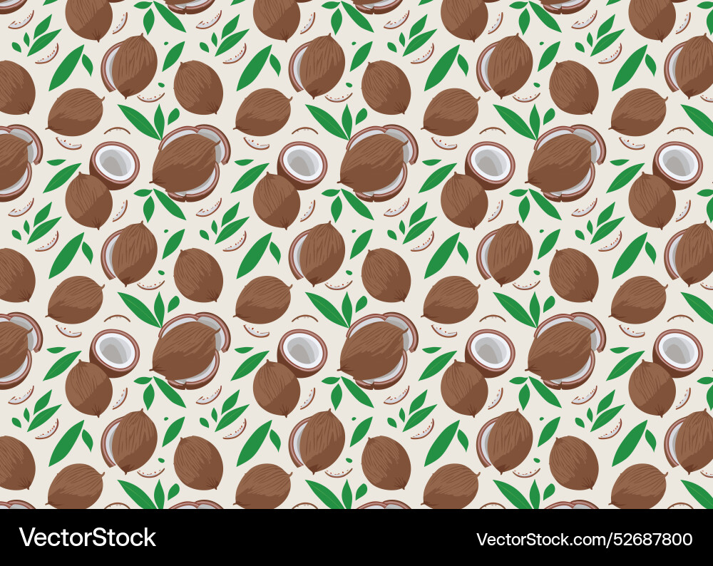 Seamless pattern with macadamia nuts of half Seamless pattern with macadamia nuts of half Vector Image