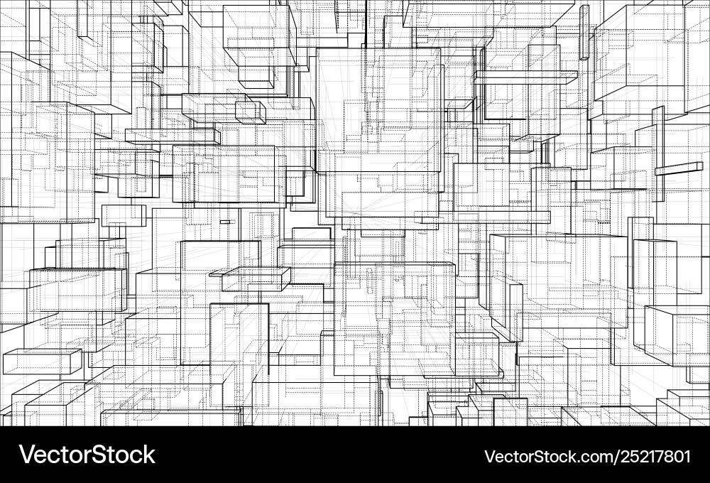 Abstract boxes background Vector Image