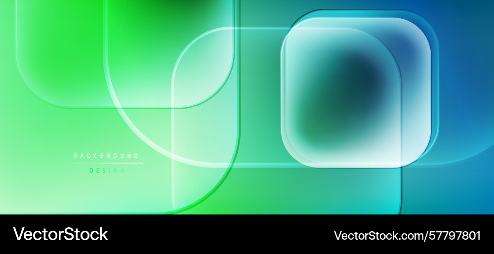 Abstract gradient shapes overlap vivid green Vector Image