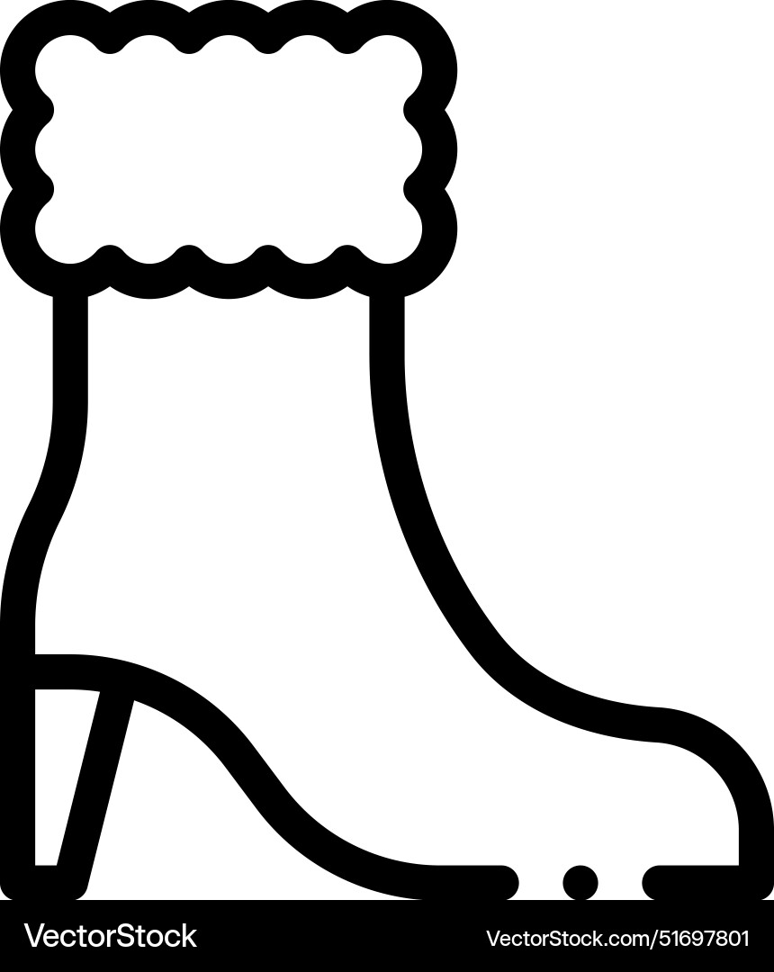 Boot icon thin linear style design isolated Boot icon thin linear style design isolated vector image