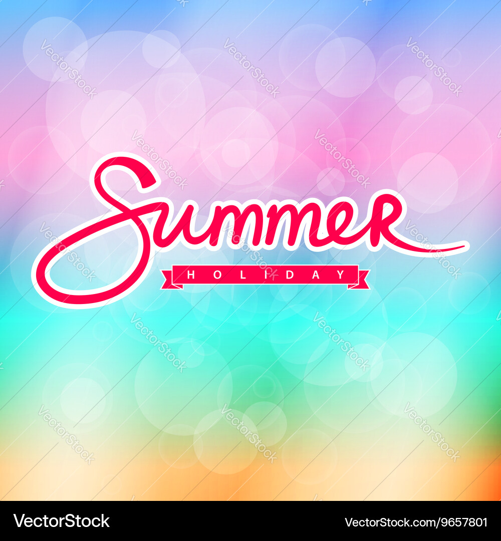 Summer Holiday Background - Soft Colors Vector Image