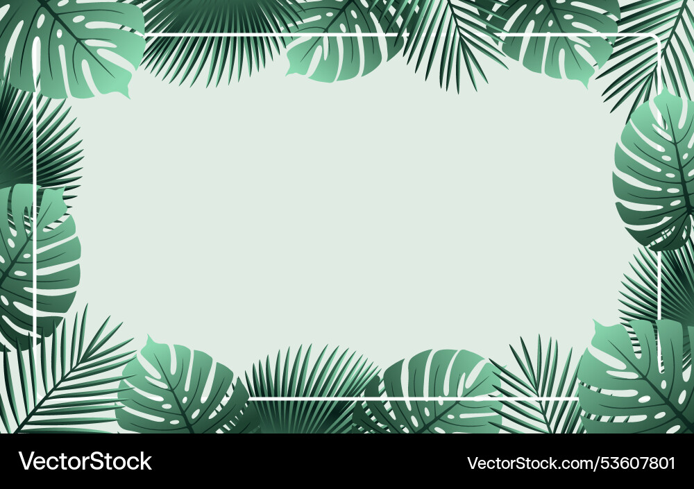 Tropical palm leaf art for summer designs Tropical palm leaf art for summer designs vector image