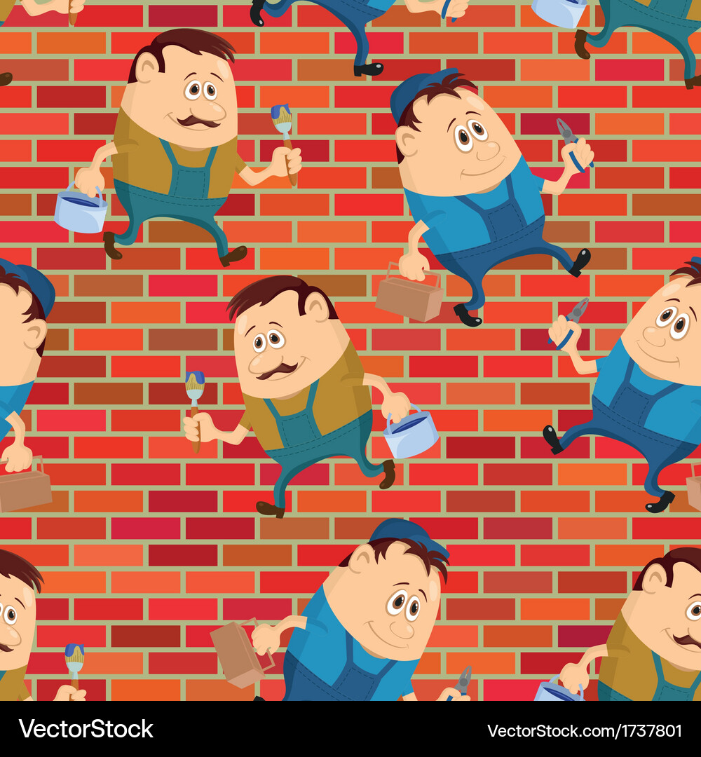 Worker seamless pattern Vector Image