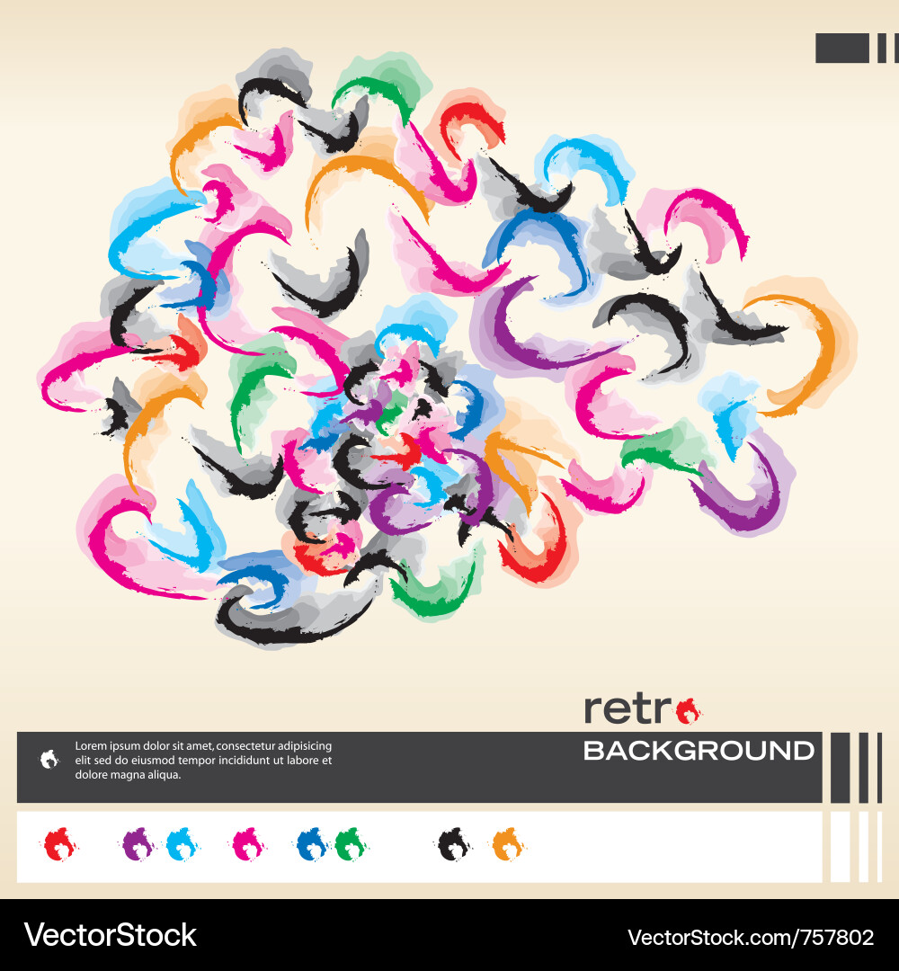 Abstract Splatter Colorful Background vector image