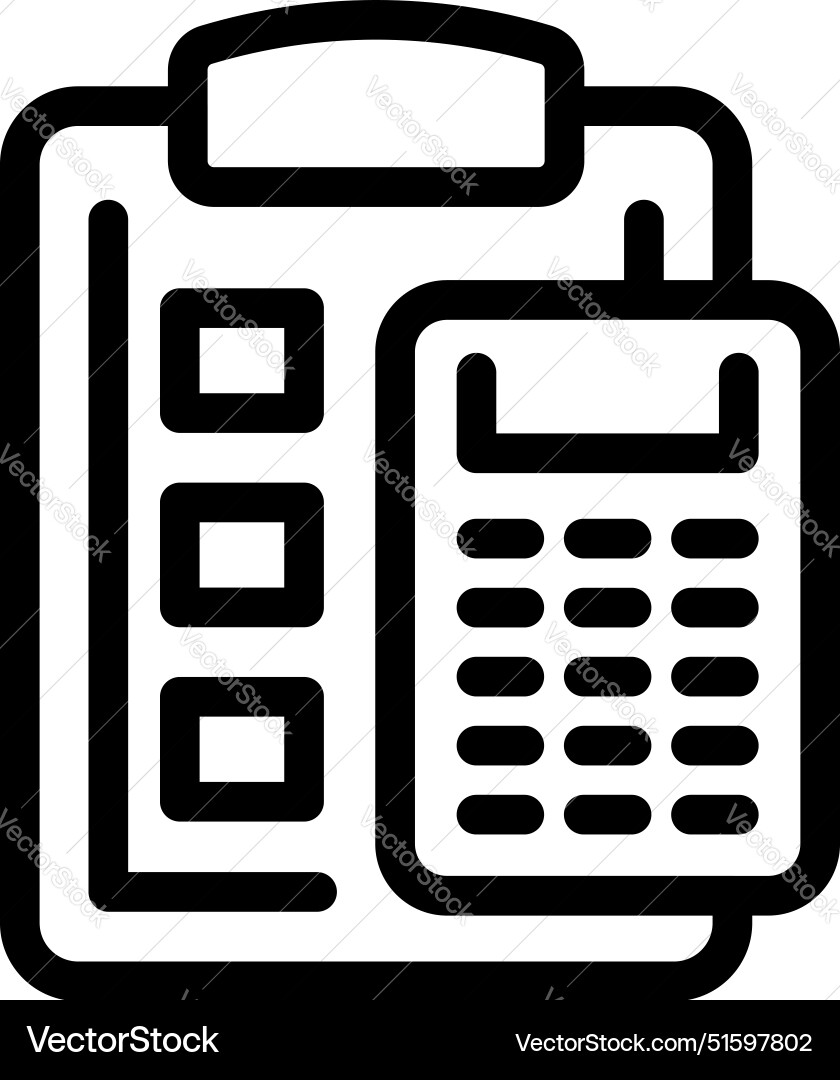 Accountant using calculator for calculating Accountant using calculator for calculating vector image