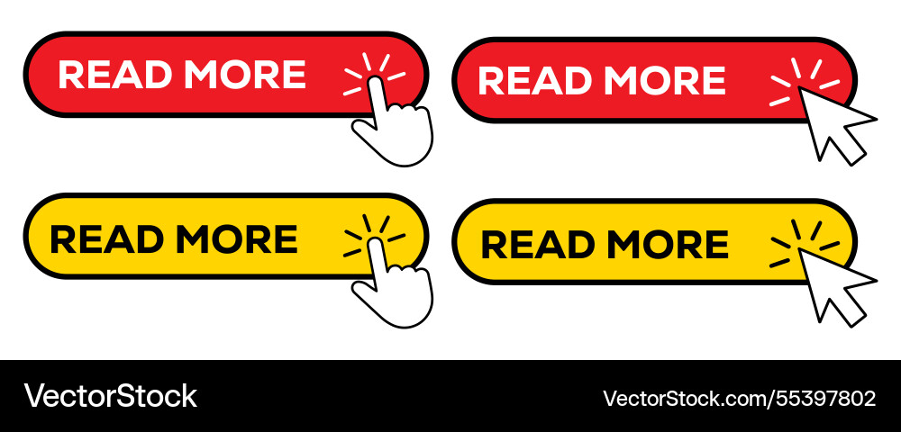 Read more button set vector image