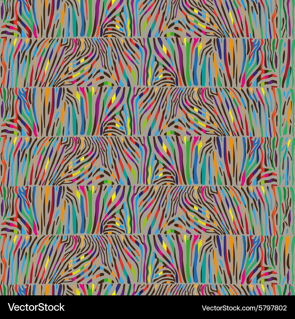 Seamless pattern with multicolored zebra skin Vector Image