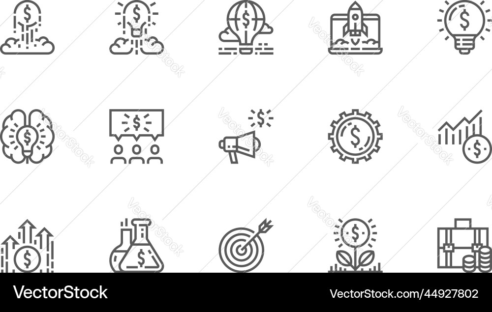 Startup line icons Startup line icons vector image