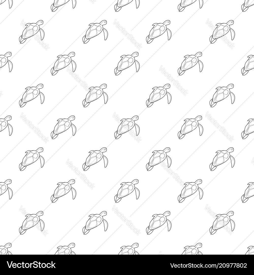 Turtle pattern seamless vector image