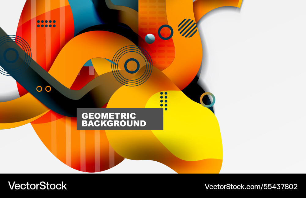 Vibrant abstract background overlapping shapes Vibrant abstract background overlapping shapes vector image