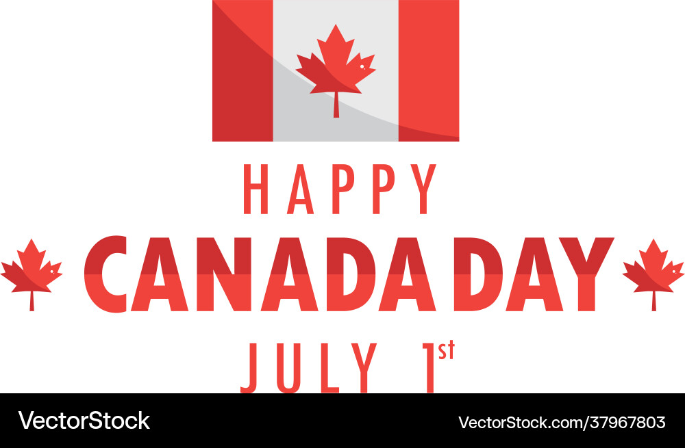 Canada Day Flag Vector Image