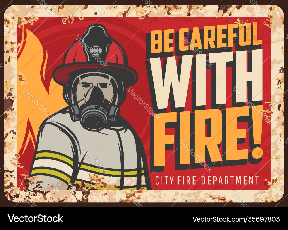 Fire danger warning or caution banner Fire danger warning or caution banner vector image