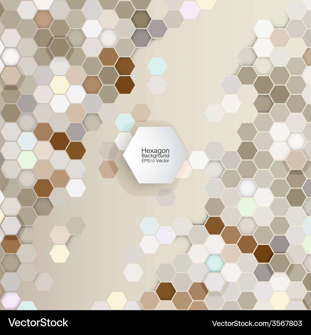 Geometric background abstract hexagonal pattern vector image