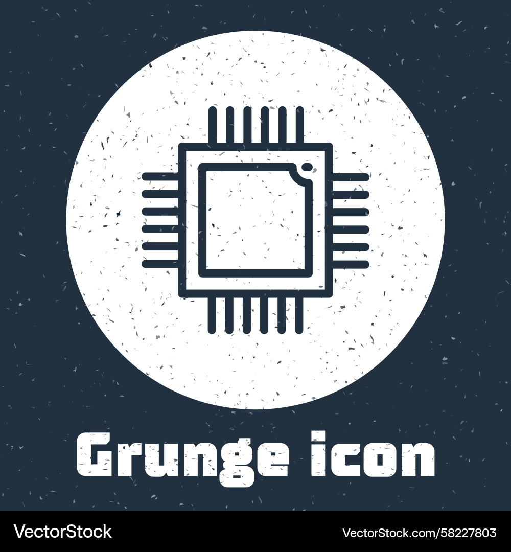 Paper Cut CPU Processor Icon Vector Image