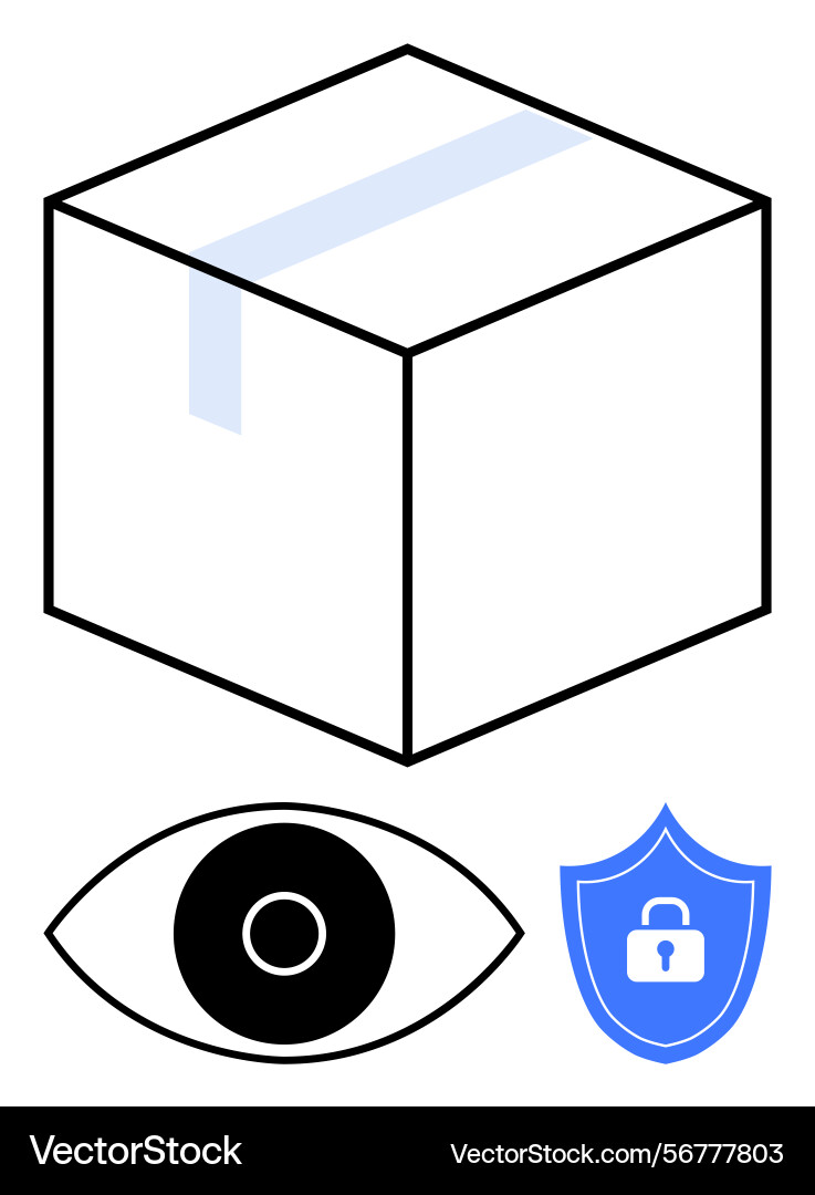 Secure package delivery with privacy Vector Image