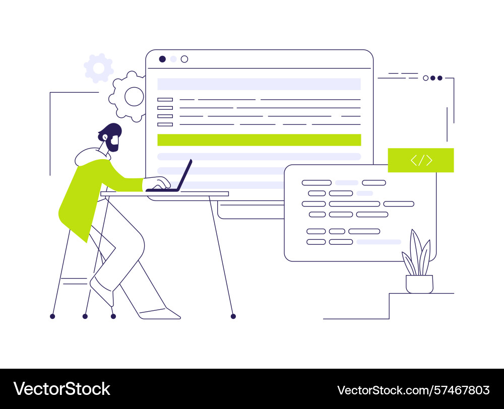 Software development tools abstract concept Software development tools abstract concept vector image