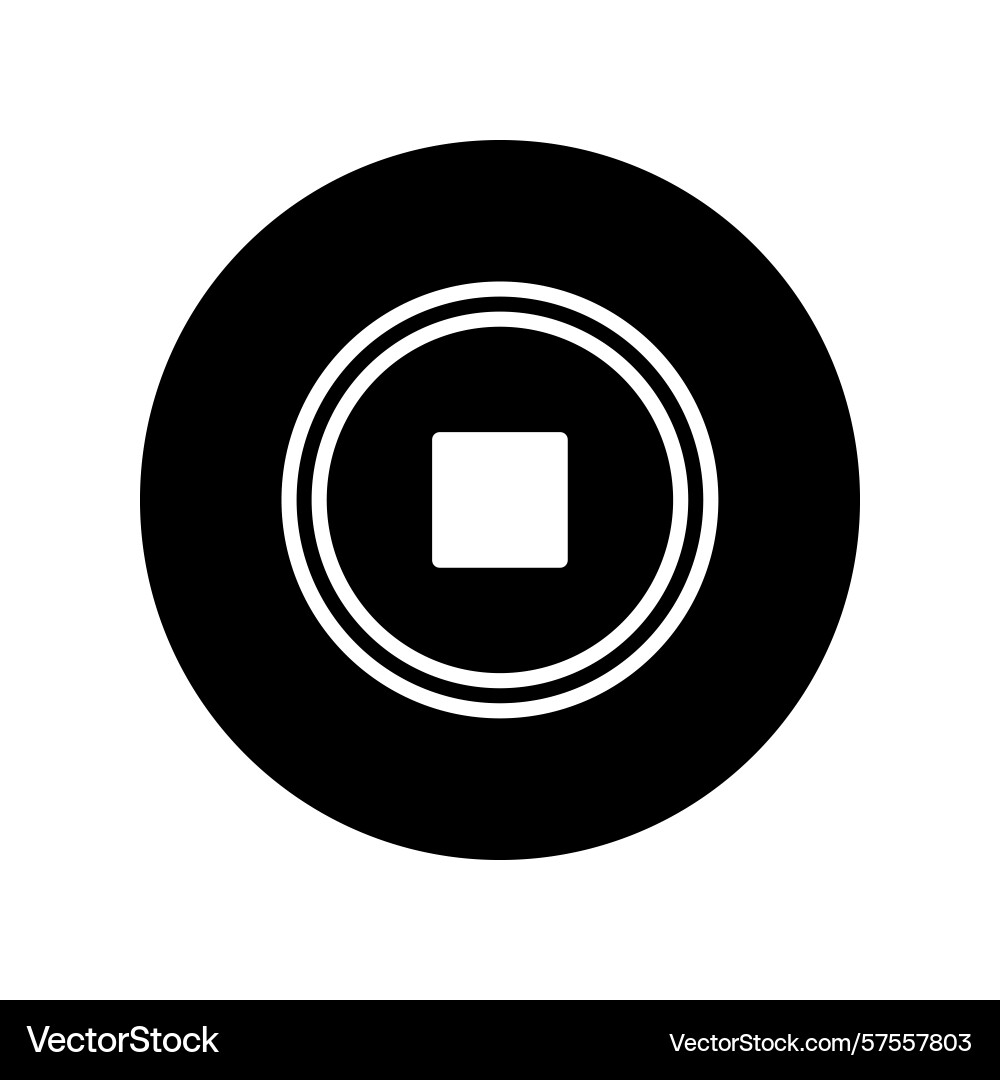 Stop button symbol graphic design icon interface Stop button symbol graphic design icon interface vector image