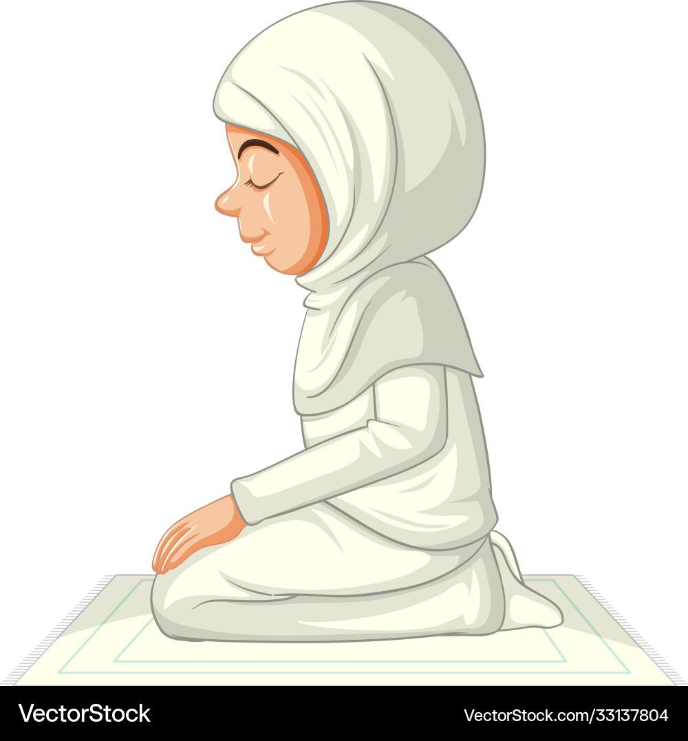 Arab muslim girl in traditional clothing Arab muslim girl in traditional clothing vector image