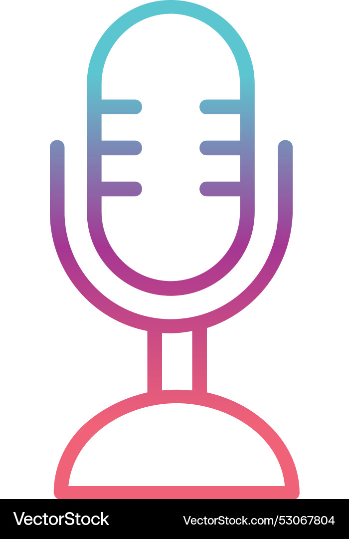 Microphone line gradient design Vector Image