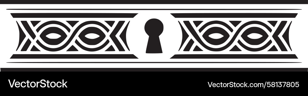 Intricate Key Border Pattern Vector Image
