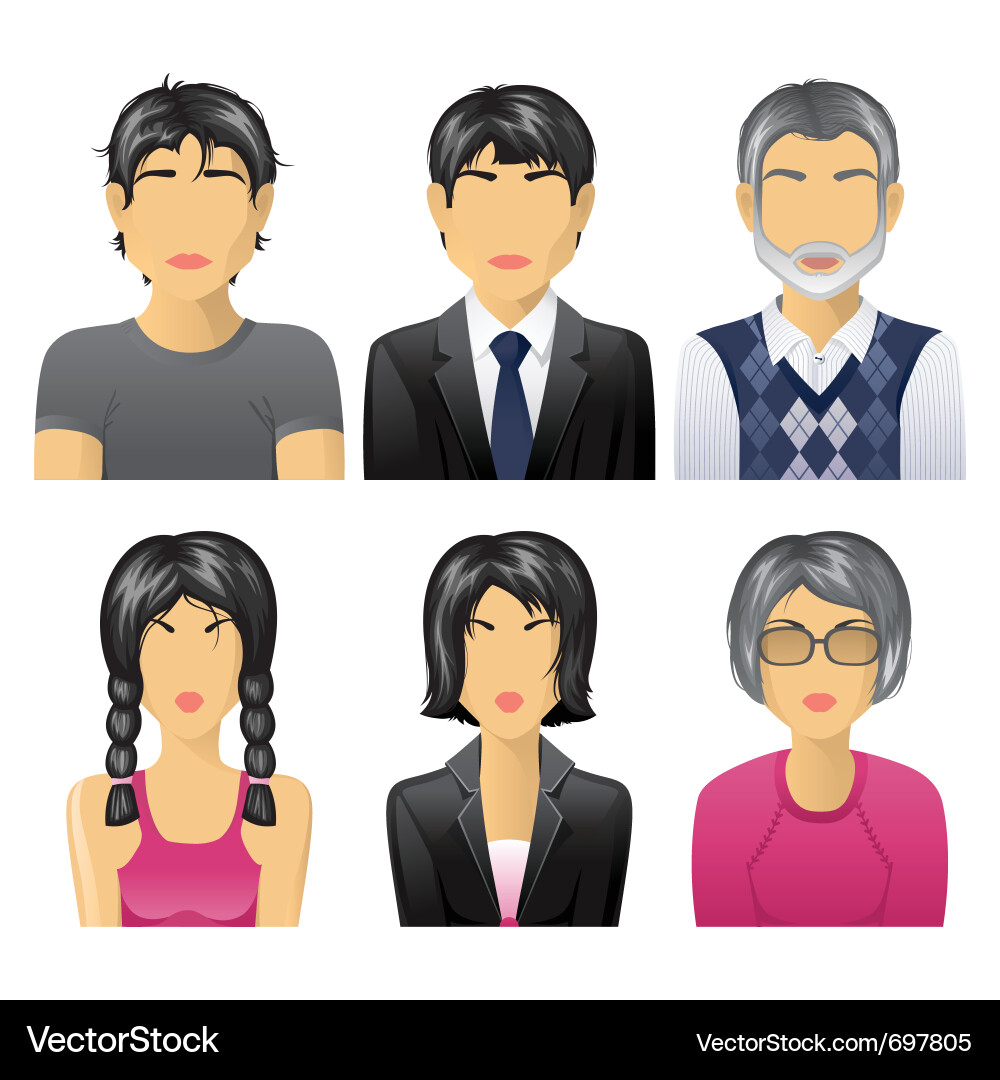 User Icons Set vector image