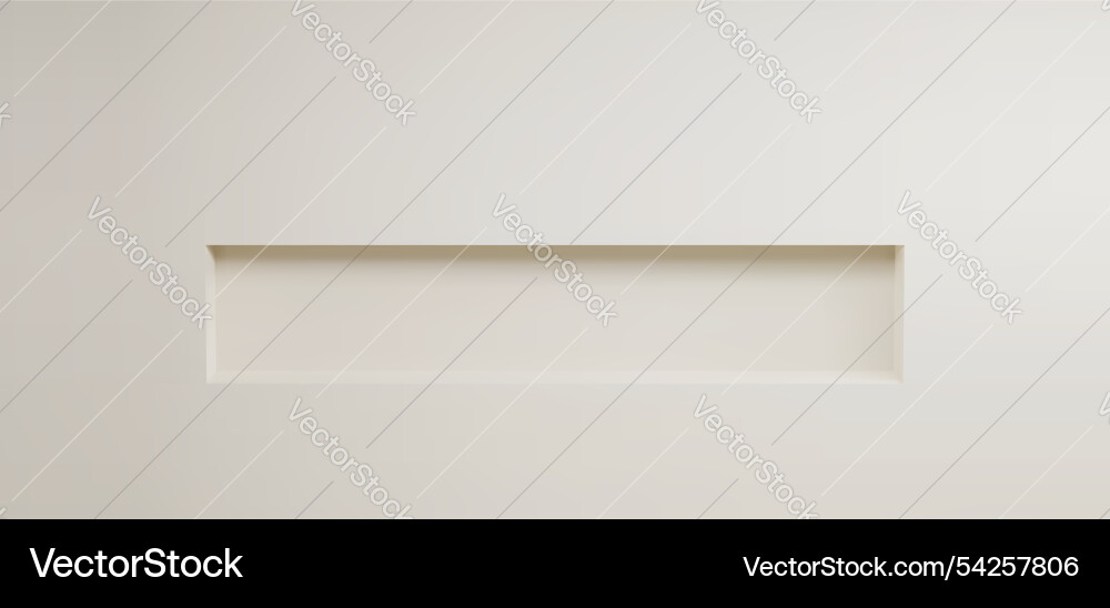 3d empty niche wall bookshelf box frame in room Vector Image
