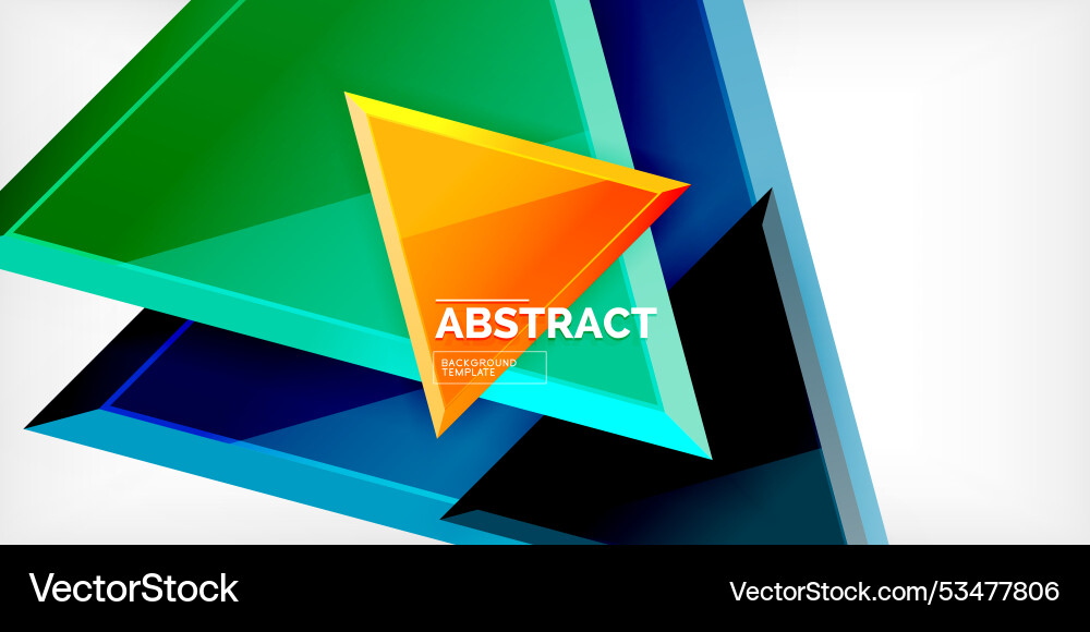Abstract background - glossy triangles Vector Image